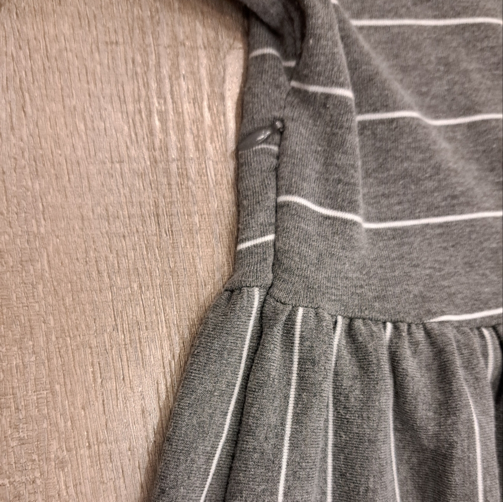 ROOLEE Grey & White Striped Nursing Dress - Picture 7 of 7